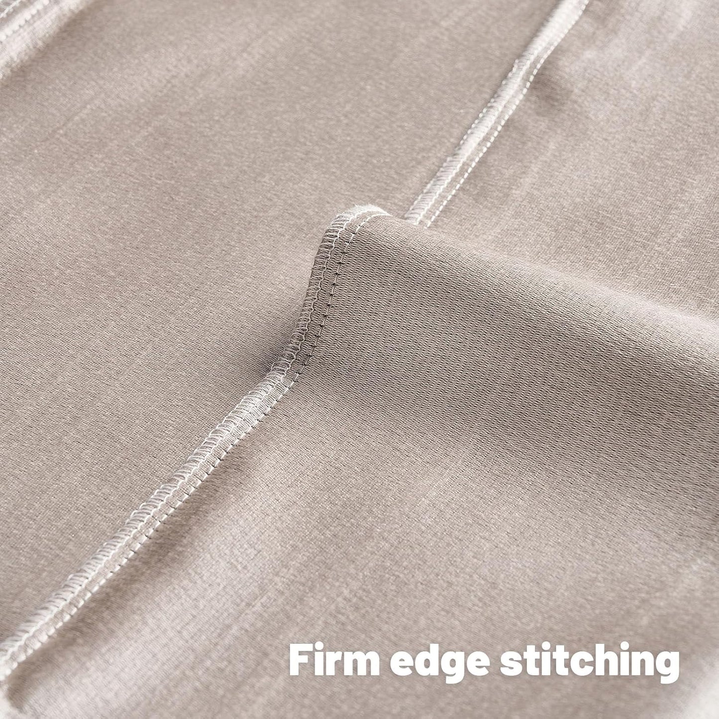 FUTEI Cream Chenille Decorative Throw Pillow Covers 24x24 Inch Set of 2,Soft Embossed Striped Textured European Cushion Case,Modern Home Decor for Couch Bed Living Room