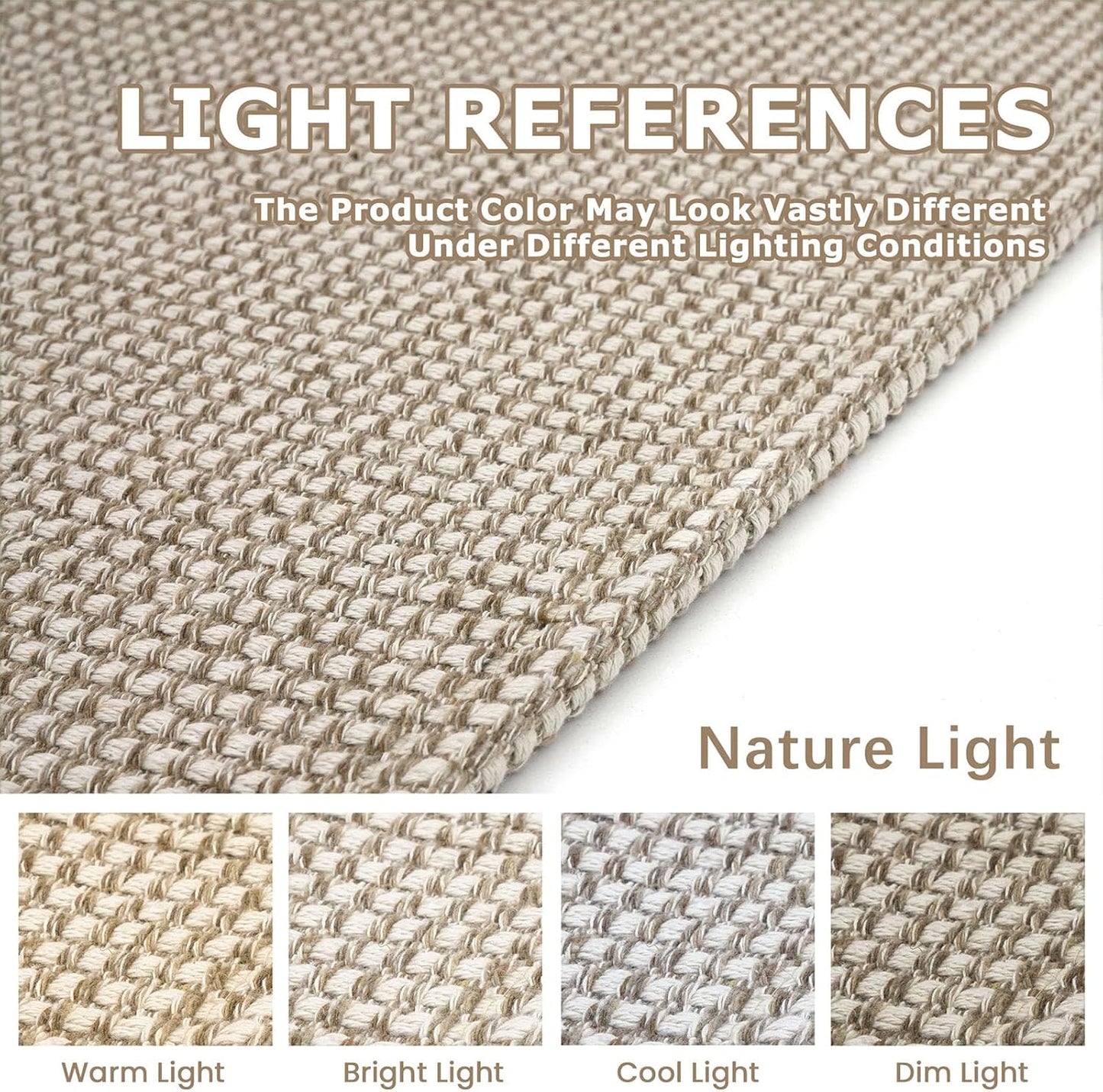 KOZYFLY Runners for Hallways 2x6 ft Washable Kitchen Runner Non Slip Rubber Backed Hall Runners Cotton Entryway Runner Rugs Floor Carpet for Indoor Backdoor Bedroom Kitchen, Ivory/Khaki