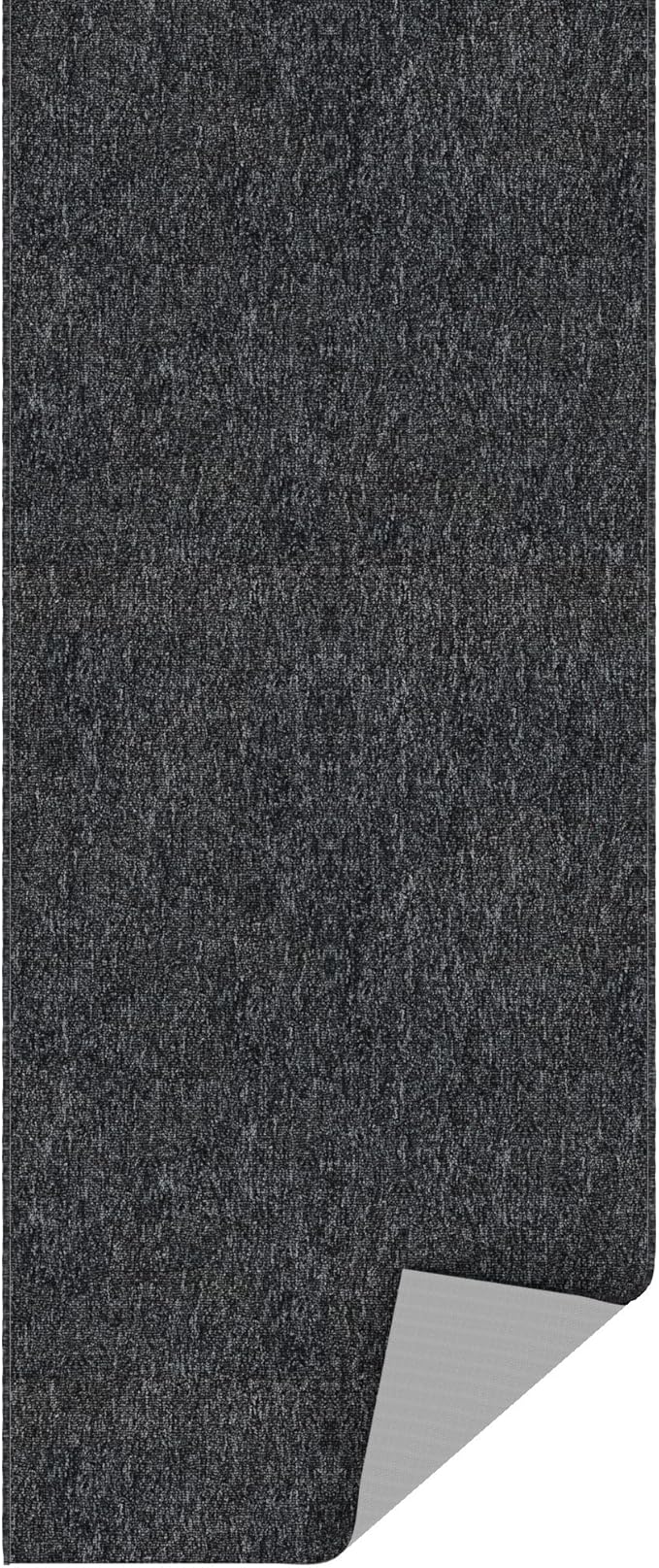 Ottomanson 2'7" x 9' Ultra-Thin Hallway Runner Rug - Durable Non-Slip Carpet for High-Traffic Areas - Fits Under Doors for Seamless Entry - Ideal for Kitchen, Entryway, Bedroom & Living Room, Black