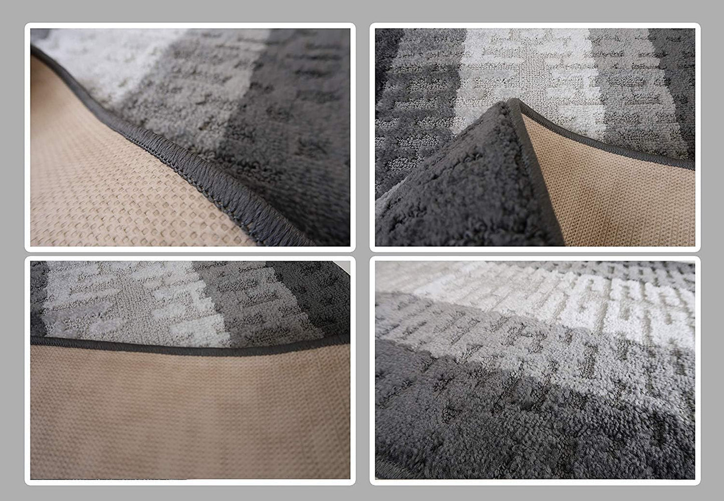 Custom Length Hallway Runner Rug,Slip Resistant,Abstract Anthracite, 26 Inch X 30 feet, Sold and Priced Per Foot