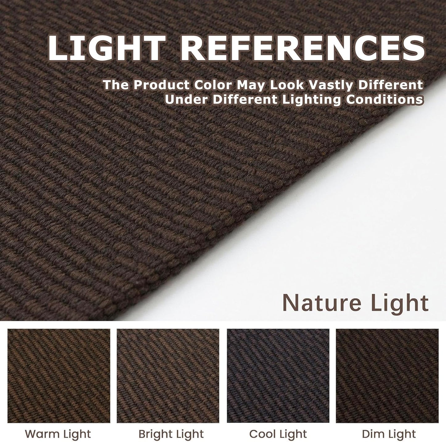 KOZYFLY Washable Entryway Rug 3x5 Ft Area Rugs Cotton Rubber Backed Throw Rugs Indoor Door Mat Kitchen Rugs Braided Floor Carpet for Front Entrance Bathroom Kitchen Living Room, Dark Coffee/Brown