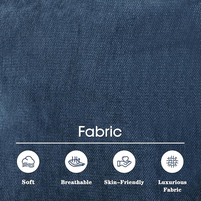 137",U Shaped Couch,Modern Modular Sectional Sofa, 4-Seater Comfy Cloud Couch with Two Movable Ottoman & Throw Pillows for Living Room, Bedroom and Apartment, Dark Blue