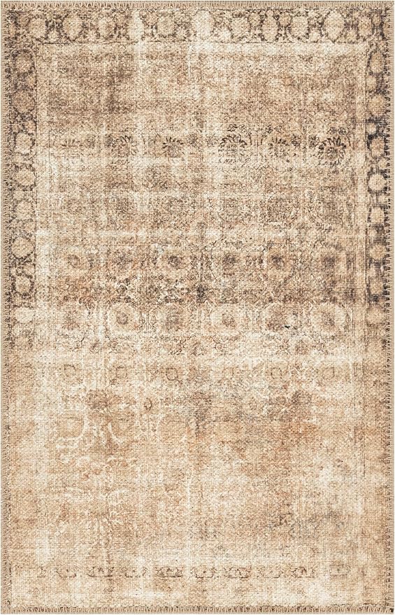 Keen Home Design 2x3 Rug - Machine Washable Entry Rug with Non-Slip Backing, Ideal for Enteryway, Kitchen, Bathroom, Laundry Room - Vintage, Easy Clean, Durable, Low Pile - (2' x 3')