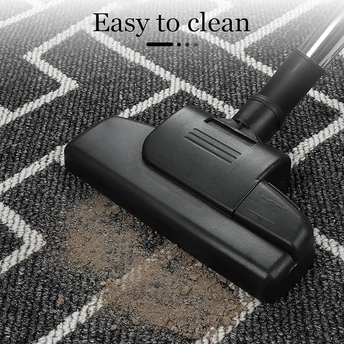 hicorfe Kitchen Rugs and Mats Sets,Super Absorbent Polypropylene Non-Slip Rug,Soft Comfort Floor Mat,Washable for Kitchen,Hallway,Office,Sink,Laundry(24" x 35",Black)