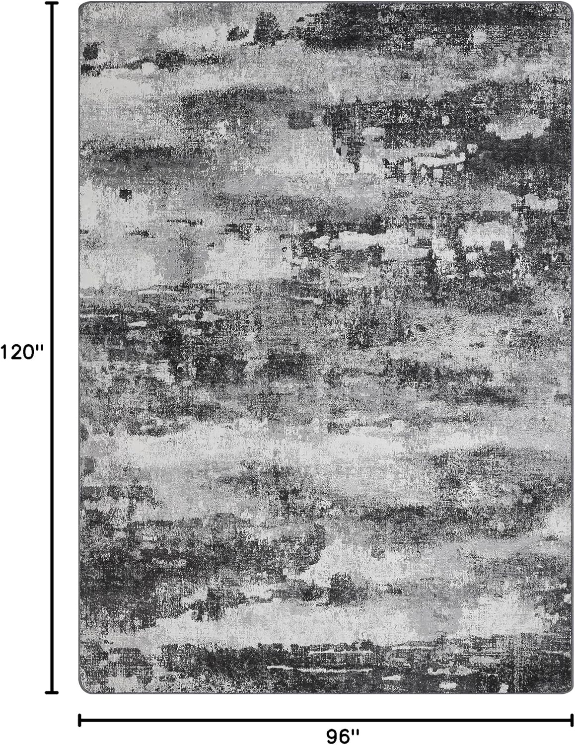 Area Rugs 8x10 for Living Room Bedroom Machine Washable Modern Abstract Soft Dark Large Rugs with Non Slip Backing, Floor Carpet for Dining Room