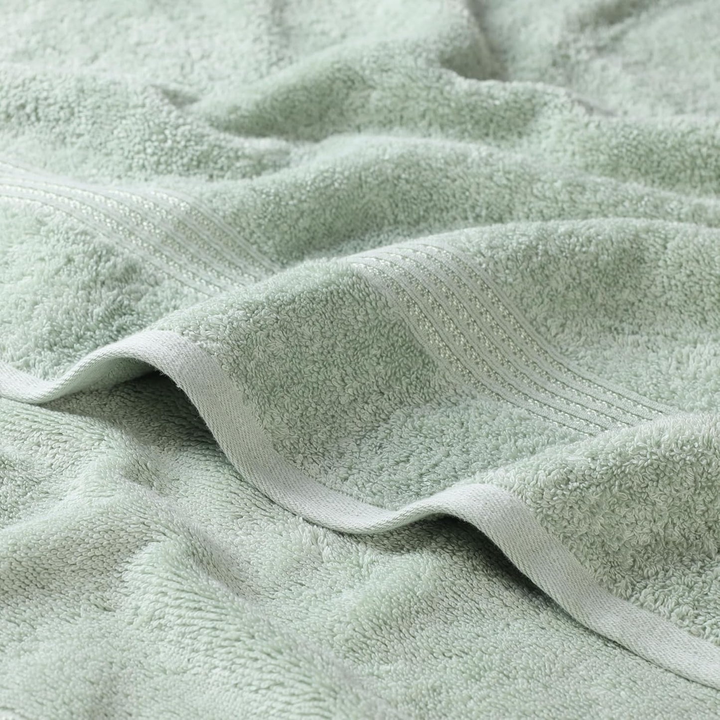 Superior Egyptian Cotton 8-Piece Hand Towel Set, Towel Basics For Quick Dry, Absorbent Small Towels, Facial, Spa, Kitchen, Bathroom Essentials, Apartment, Guest Bath, Soft, Washcloth, Sage