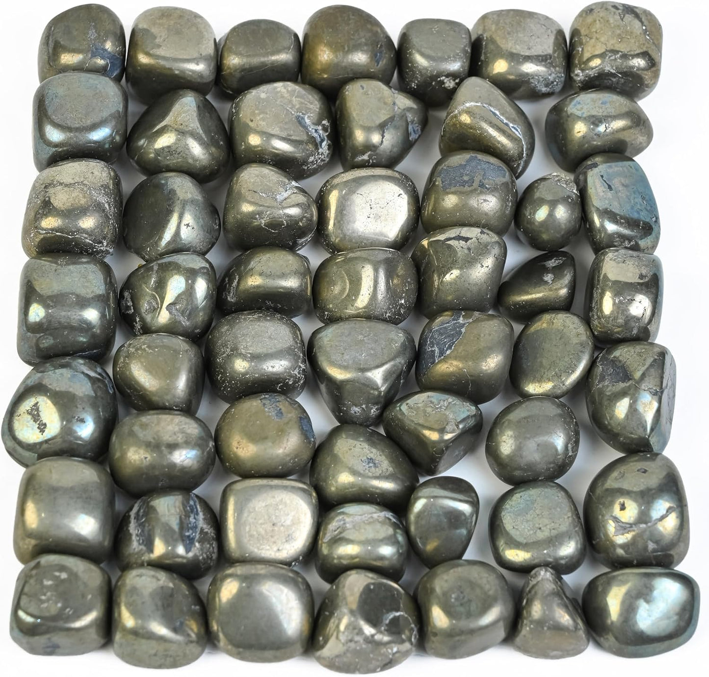 Crocon 1LB Golden Pyrite Tumbled Stones and Crystals Bulk Natural Crystal Kit for Reiki Healing Crystal Polished, Tumble Stones, Chakra Balancing, Good Luck, Reiki Gift, Home Decor Size : 20-25 mm