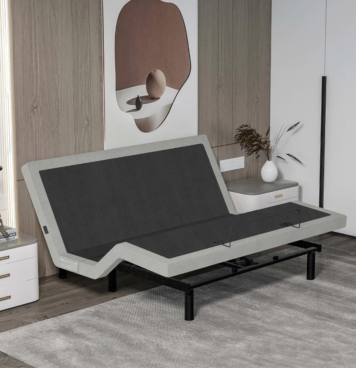 King Adjustable Bed Base - Dual Massage - USB Ports - Zero Gravity - Underbed Light - Wireless Remote - Zero Gravity - Anti Snore - Memory Positions - Zero Clearance