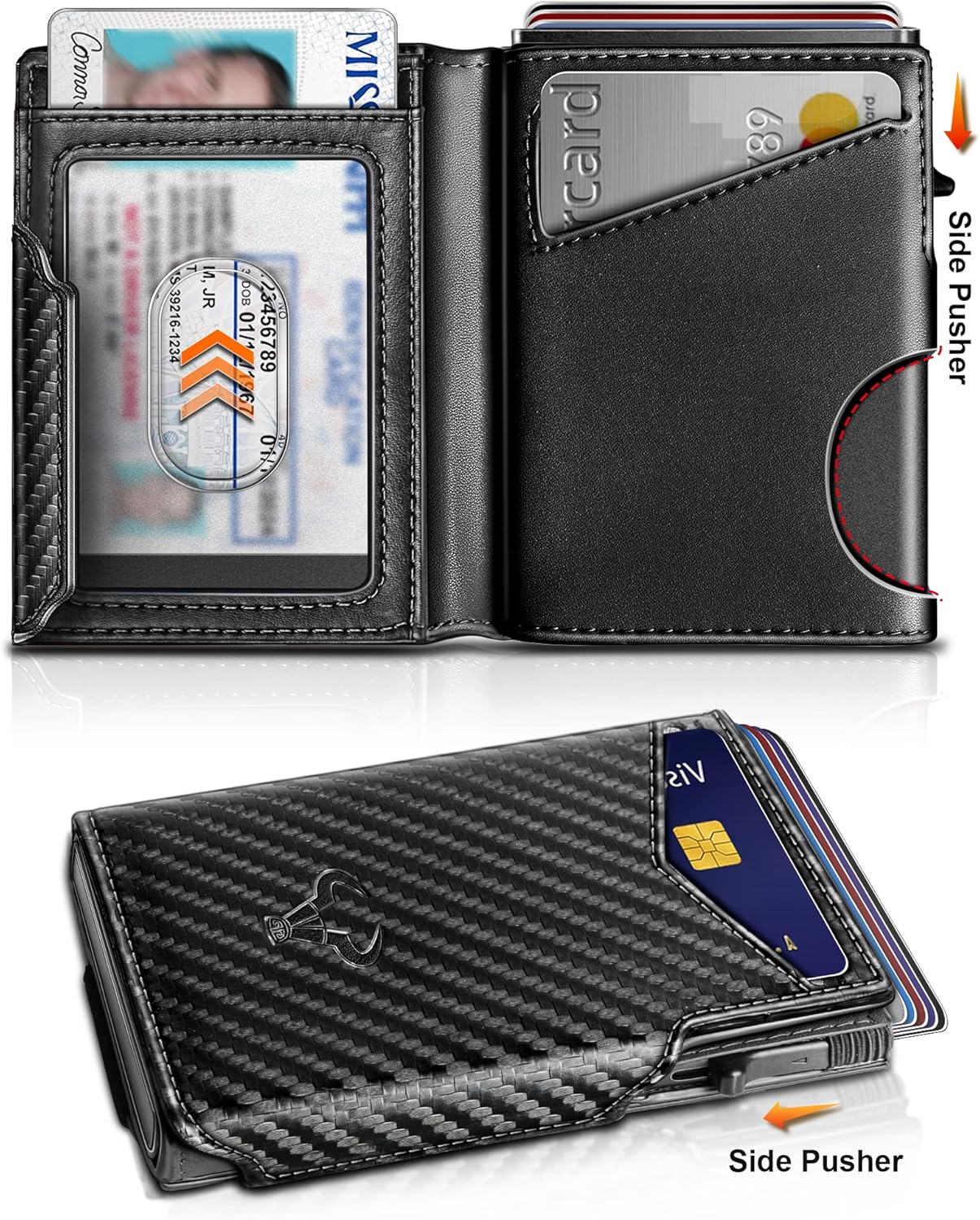 BULLIANT Men Airtag Wallet,Slim Front Pocket Wallet Money Clip for Men Gift 3.8"x2.7",Pop-up Access