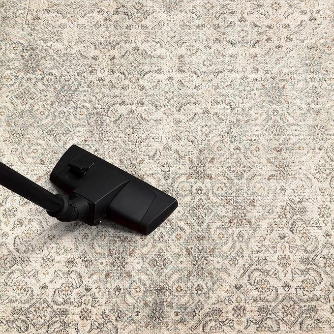 Keen Home Design 8x10 Rug - Machine Washable Area Rug with Non-Slip Backing, Ideal for Living Room, Dining Room, Bedroom - Vintage, Easy Clean, Durable, Low Pile Rug - (8' x 10')