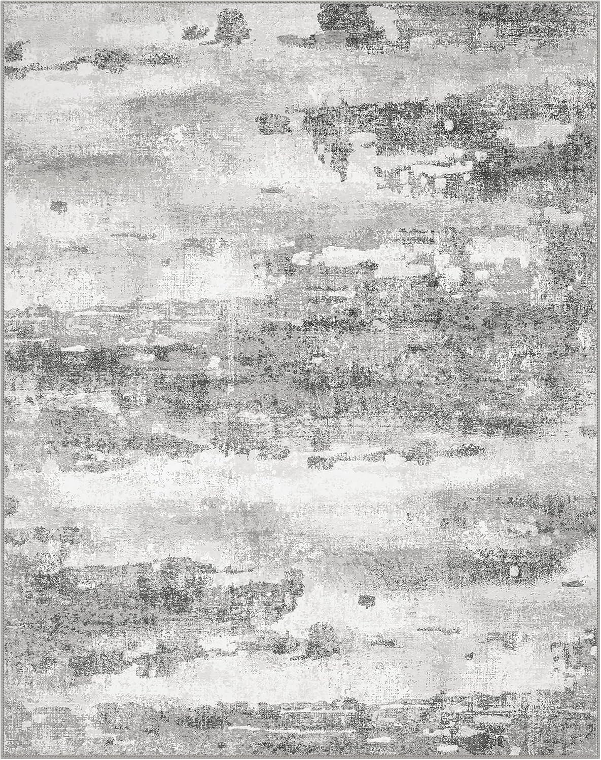 Area Rugs 8x10 for Living Room Bedroom Machine Washable Large Gray Area Rug Abstract Soft Throw Rug, Indoor Floor Cover, Lightweight Non Slip Backing Thin Rug