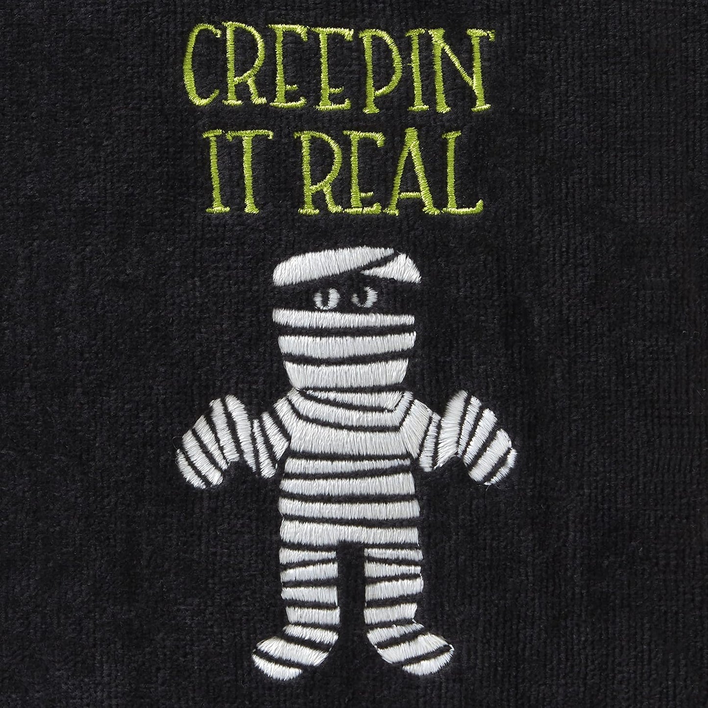 SKL Home Halloween Creepin' Real Glow-in-The-Dark Hand Towel Set for Bath/Kitchen/Bar & Gift, 2 Count
