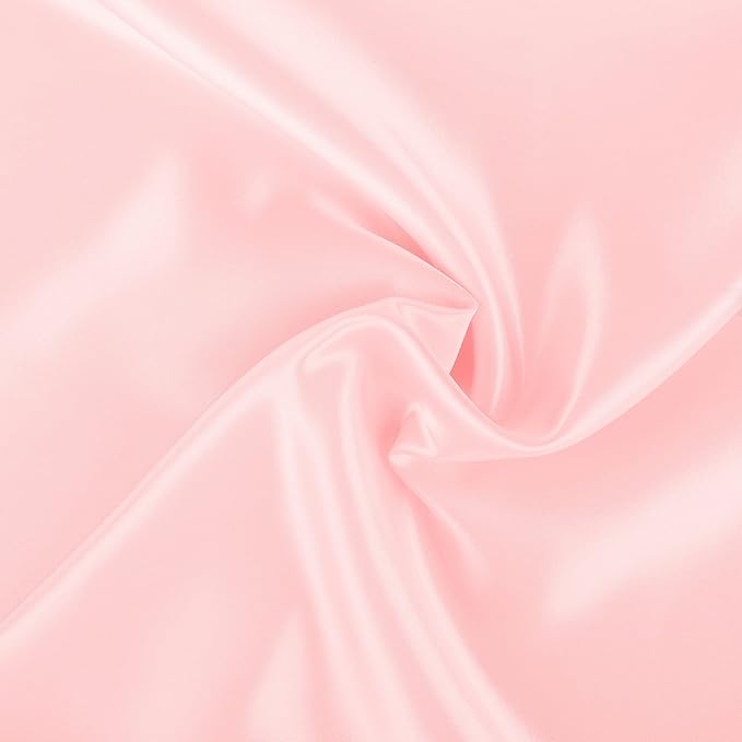 Pink Satin Pillowcase with Zipper, for Hair and Skin Care, Feels Soft and Cool Like a Silk Pillowcase, Satin Pillow Cases 2 Pack, Slik Pillow Cover, Queen Size - Set of 2