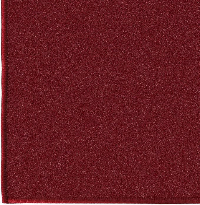 Ottomanson Hallway Runner Rug 2'7" x 9'10" Non Slip Solid Area Rugs Easy to Clean Laundry Rug Runner Durable & Pet Friendly Floor Carpet Runners for Hallways Entryway Living Room Kitchen, Red