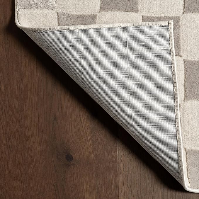 Nuloom Alaiya Checkered 10' x 13' Machine Washable for Living Room Bedroom Dining Room, Cream