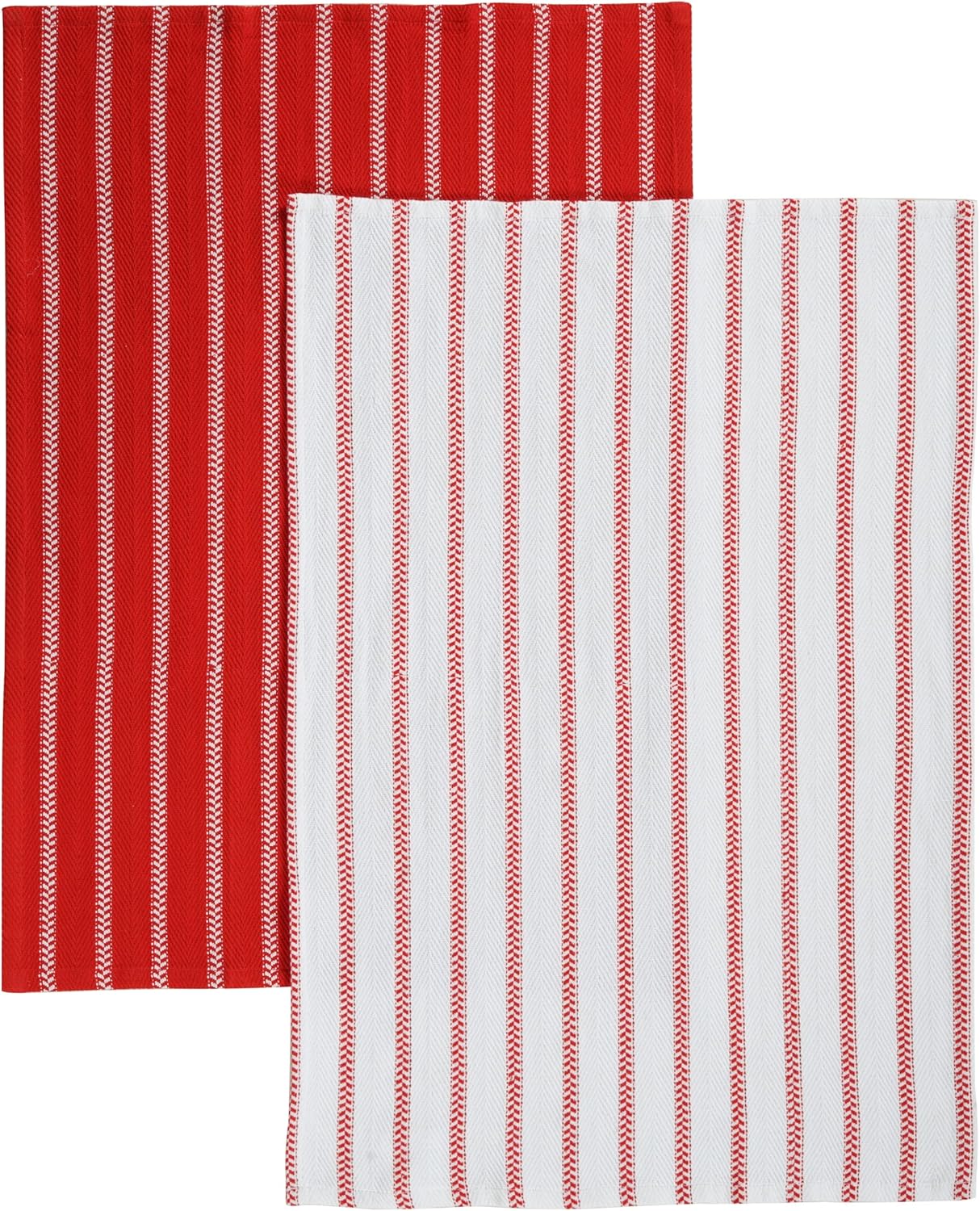 LANE LINEN Kitchen Towel Sets - Pack of 6 Cotton Dish Towels for Drying Dishes, 18”x 28”, Hand Towels, Absorbent Tea Towels, Quick Drying Kitchen Towels Set - Christmas Red