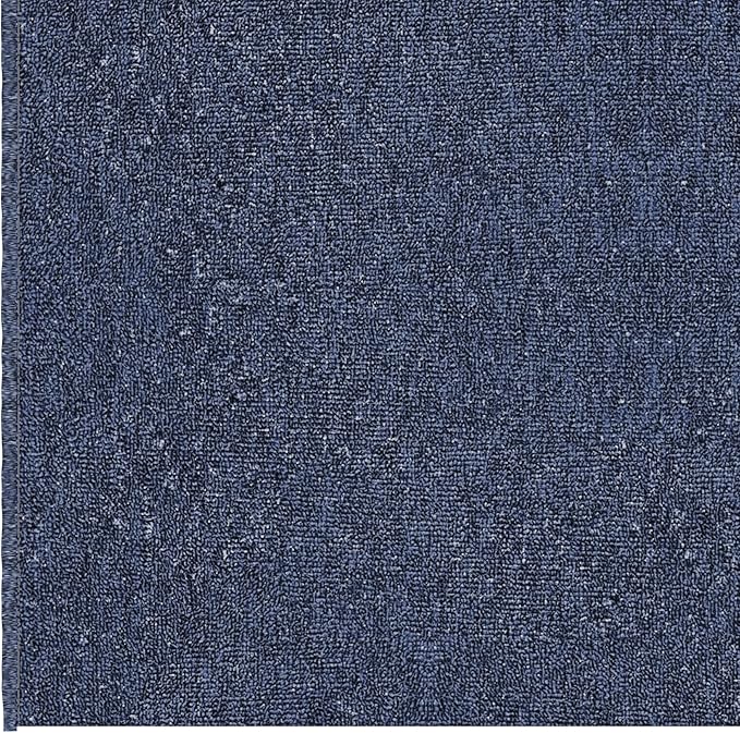 Ottomanson 2'7" x 4' Ultra-Thin Entryway Rug - Durable Non-Slip Mat for High-Traffic Areas - Fits Under Doors for Easy Entry - Ideal for Front Door, Hallway, Kitchen, Bathroom & Mudroom, Navy