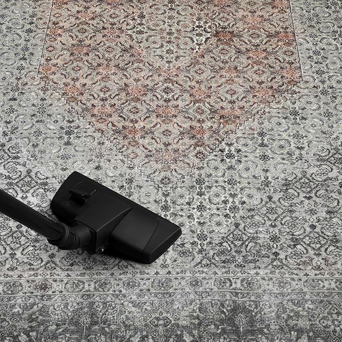 Keen Home Design 9x12 Rug - Machine Washable Area Rug with Non-Slip Backing, Ideal for Living Room, Dining Room, Bedroom - Vintage, Easy Clean, Durable, Low Pile - (9' x 12')