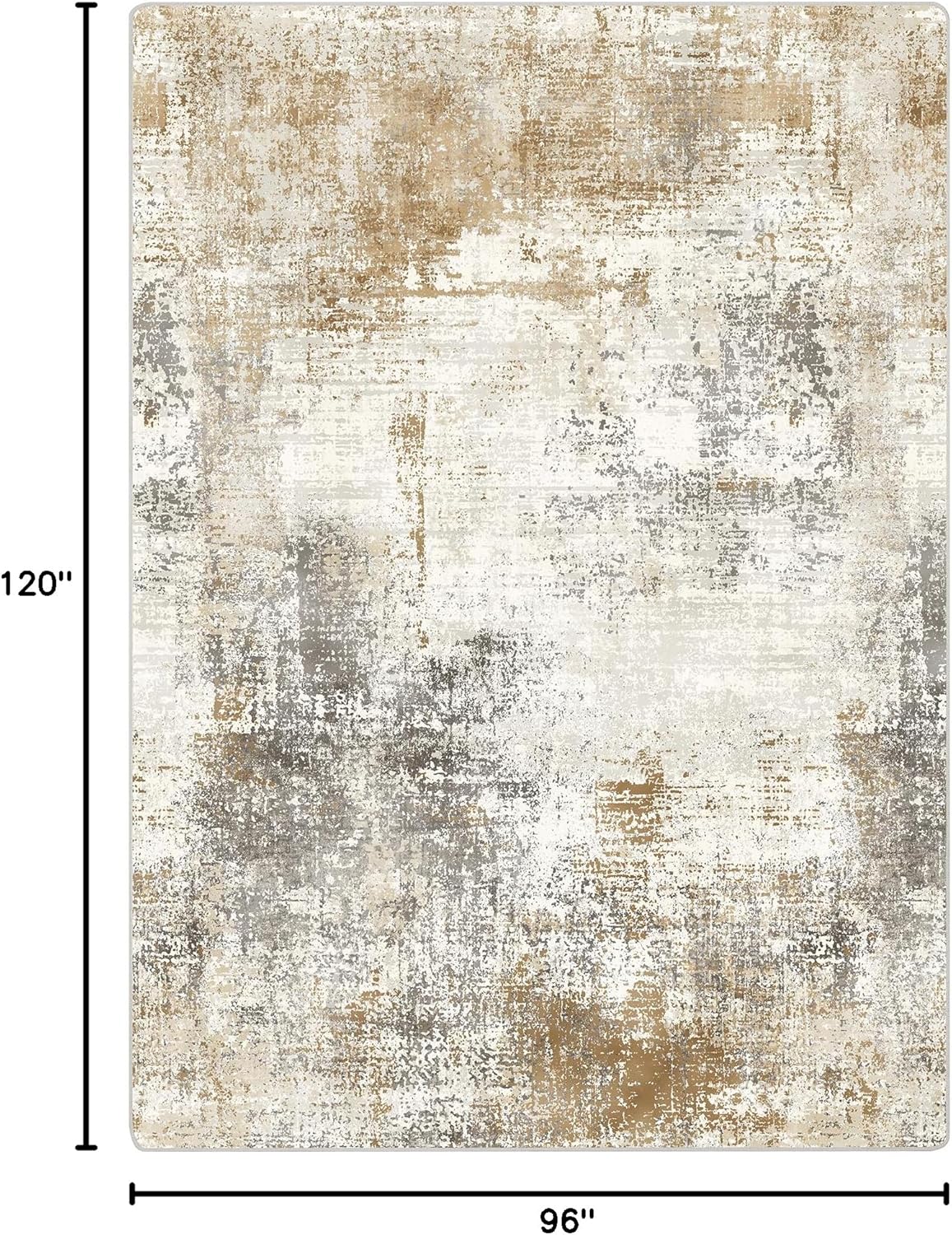 8X10 Area Rug for Bedroom Living Room, Modern Abstract Machine Washable Area Rug, Large Soft Low Pile Carpet with Non-Slip Backing for Dining Room