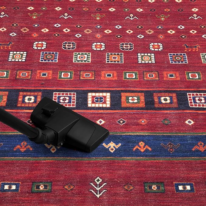 Keen Home Design 4x6 Rug - Machine Washable Area Rug with Non-Slip Backing, Ideal for Living Room, Dining Room, Bedroom - Vintage, Easy Clean, Durable, Low Pile Rug - (4' x 6')