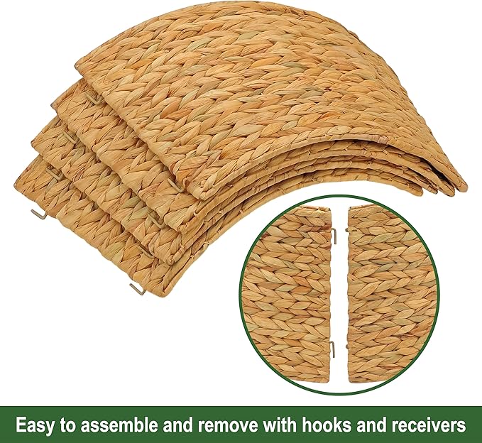 CENBOSS Rattan Christmas Tree Collar, Wicker Tree Skirt & Stand Base Cover (Natural, 42 inch)