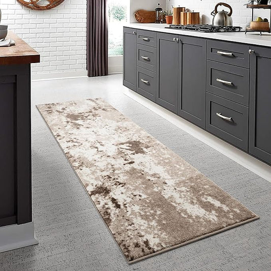 Keen Home Design Area Rugs - 2x12 Non-Shedding, Abstract Rugs for Kitchen, Living Room, Bedroom, Dining Room, Entryway - Size: 2'8" x 11'11", Multi