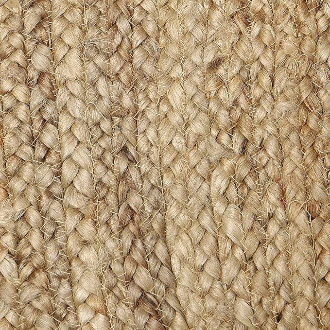 REDEARTH Rectangular Area Rug - Hand Woven Braided 100% Natural Jute - Artisan Made Boho Jute Rugs for Bedroom - Kitchen - Living Room - Farmhouse - Aesthetic Home Decor (8'x10' - Natural)