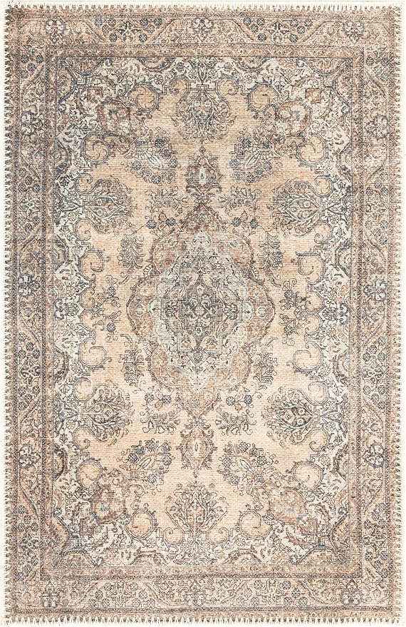 Keen Home Design 2x3 Rug - Machine Washable Entry Rug with Non-Slip Backing, Ideal for Enteryway, Kitchen, Bathroom, Laundry Room - Vintage, Easy Clean, Durable, Low Pile - (2' x 3')