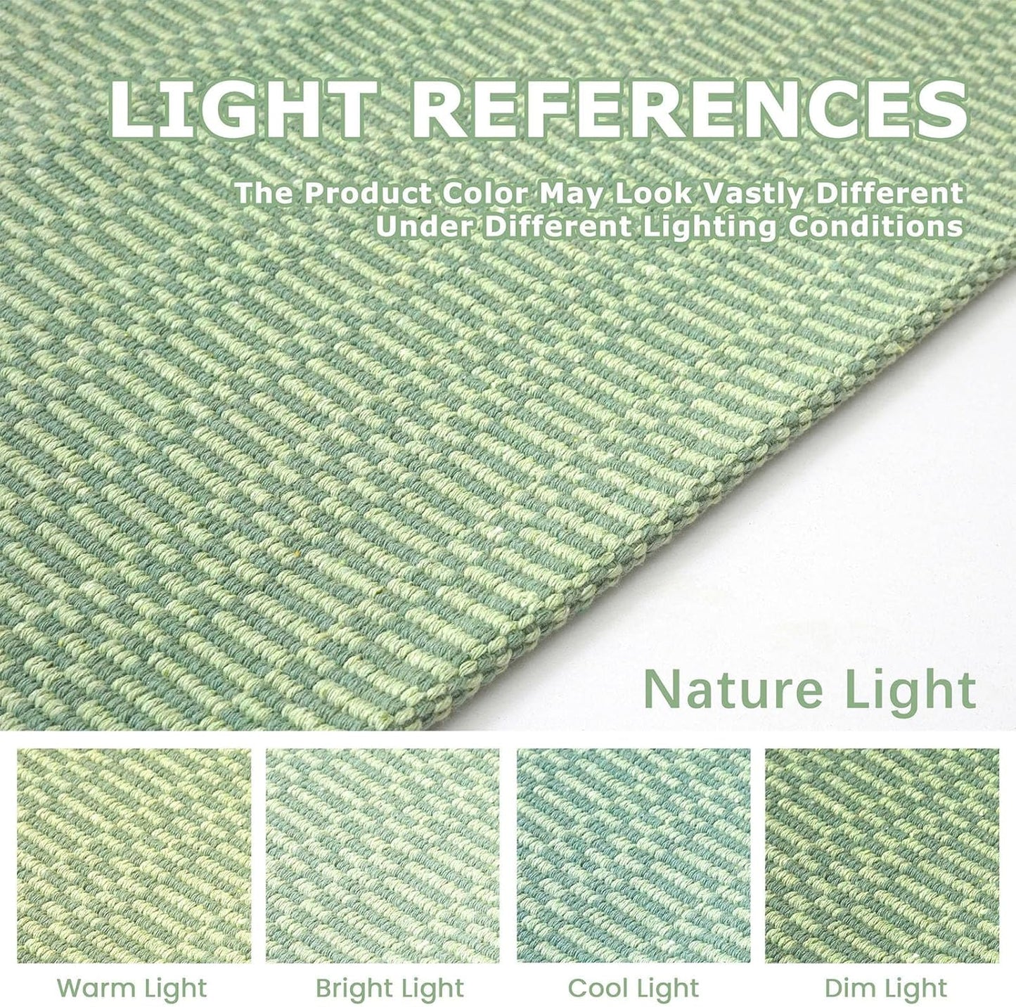 KOZYFLY Washable Runner Rug 2x6 Ft Runners for Hallways Kitchen Runners with Rubber Backing Braided Cotton Entryway Runner Indoor, Carpet for Hallway Kitchen Entryway Bedroom, Sage Green