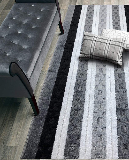 Custom Length Hallway Runner Rug,Slip Resistant,Chain Anthracite, 26 Inch X 6 feet, Sold and Priced Per Foot