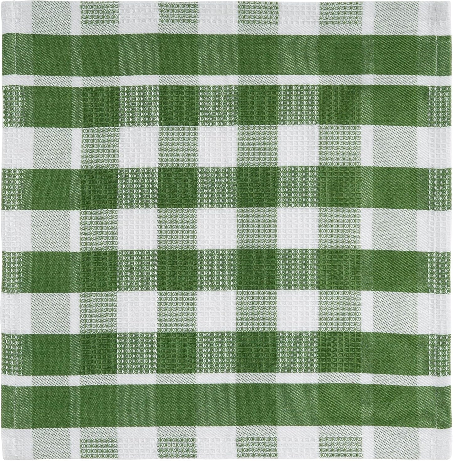 LANE LINEN 100% Cotton Kitchen Dish Cloths, Ultra Soft Absorbent Quick Drying Dish Towels, Multiweave Wash Cloths Dish Towel Sets, 12x12 Inches, 12 Pack - Olive