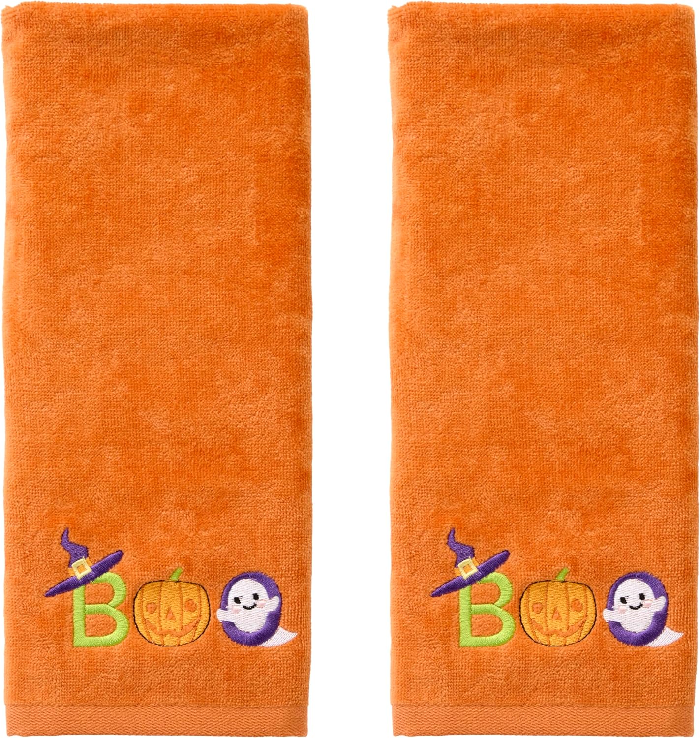 SKL Home Halloween Boo Hand Towel Set for Bath/Kitchen/Bar & Gift, 2 Count