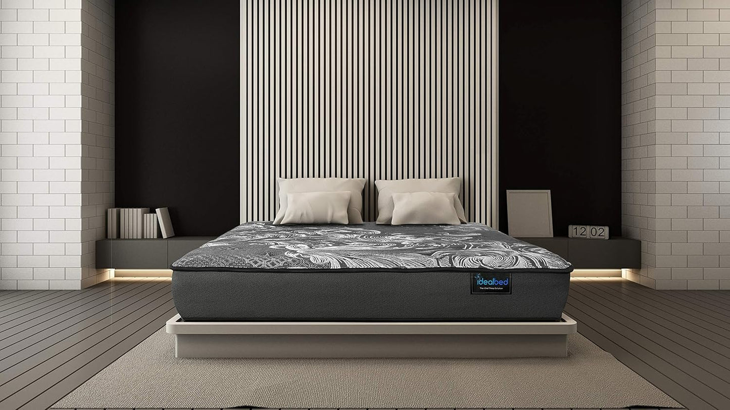 iDealBed Luxe Series Hybrid iQ5 Mattress with Reverie 5D Adjustable Bed Set, Massage, Zero Gravity, Pressure Relief Sleep System (Luxury Firm (Medium Firm Feel), Queen)