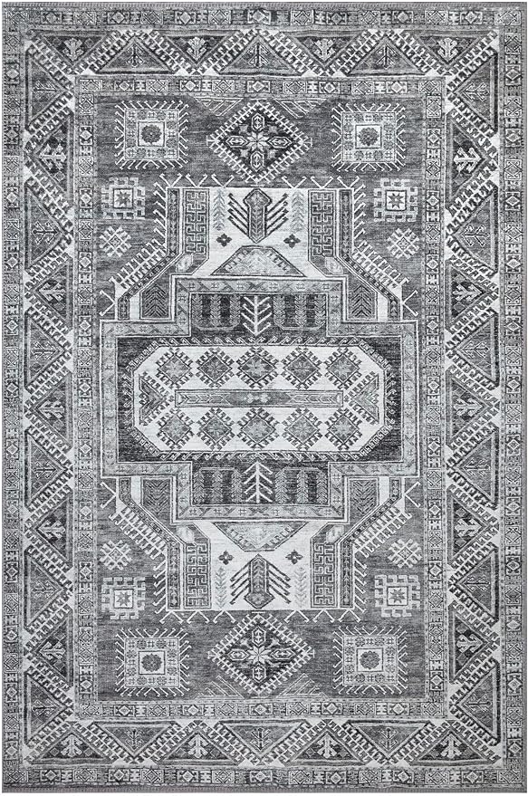 Keen Home Design 9x12 Rug - Machine Washable Area Rug with Non-Slip Backing, Ideal for Living Room, Dining Room, Bedroom - Vintage, Easy Clean, Durable, Low Pile - (9' x 12')