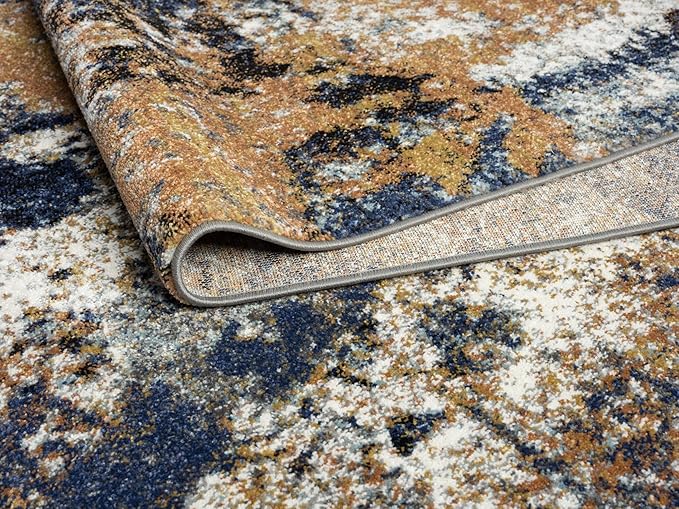 Keen Home Design Area Rugs - 9x12 Non-Shedding, Abstract Rugs for Kitchen, Living Room, Bedroom, Dining Room, Entryway - Size: 9'2" x 11'11", Multi