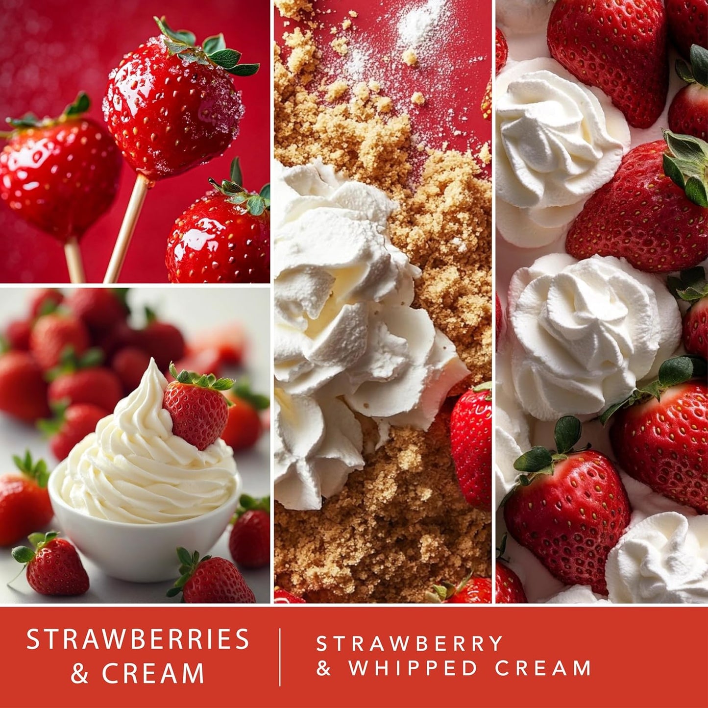 Scentsationals Wax Melts, Wax Cubes Strong Scent - Strawberries & Cream - Long Lasting Scented Melts for Warmer, 10oz (24-Cubes)