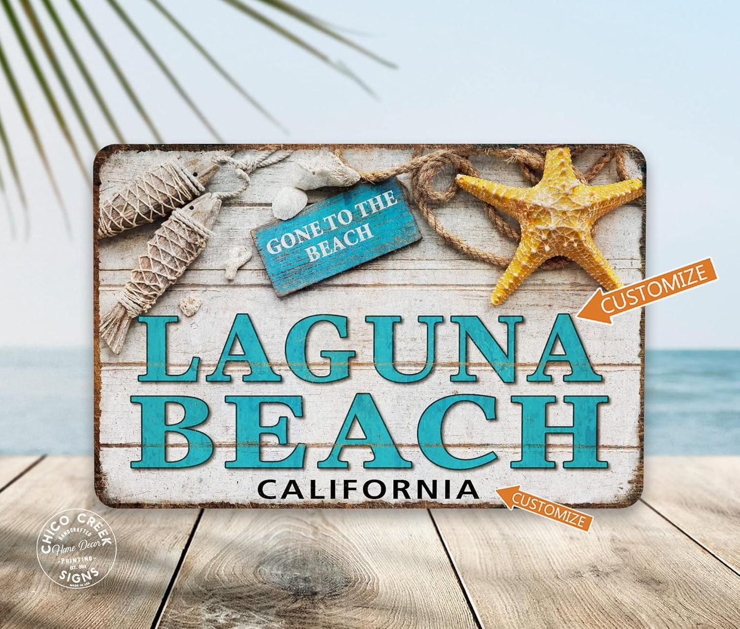 Custom Beach Sign Your Text Here Beach House Beachtown Seaside Gone to the Beach Nautical 208122002018