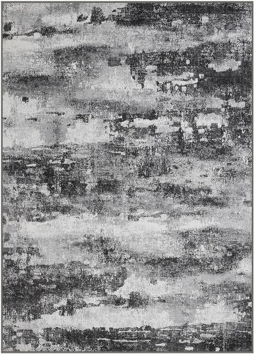 Area Rugs 8x10 for Living Room Bedroom Machine Washable Modern Abstract Soft Dark Large Rugs with Non Slip Backing, Floor Carpet for Dining Room