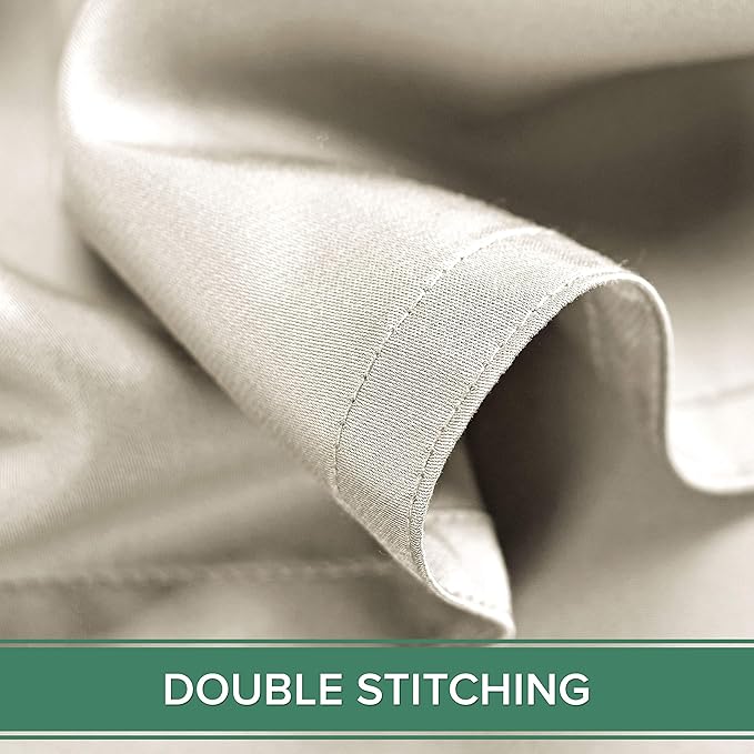 Pure Bamboo Queen Sheets, Genuine 100% Organic Viscose Derived from Bamboo Bed Sheet Set, Luxuriously Soft & Cooling, Double Stitching, 2 Year Quality Promise (Queen, Ivory)