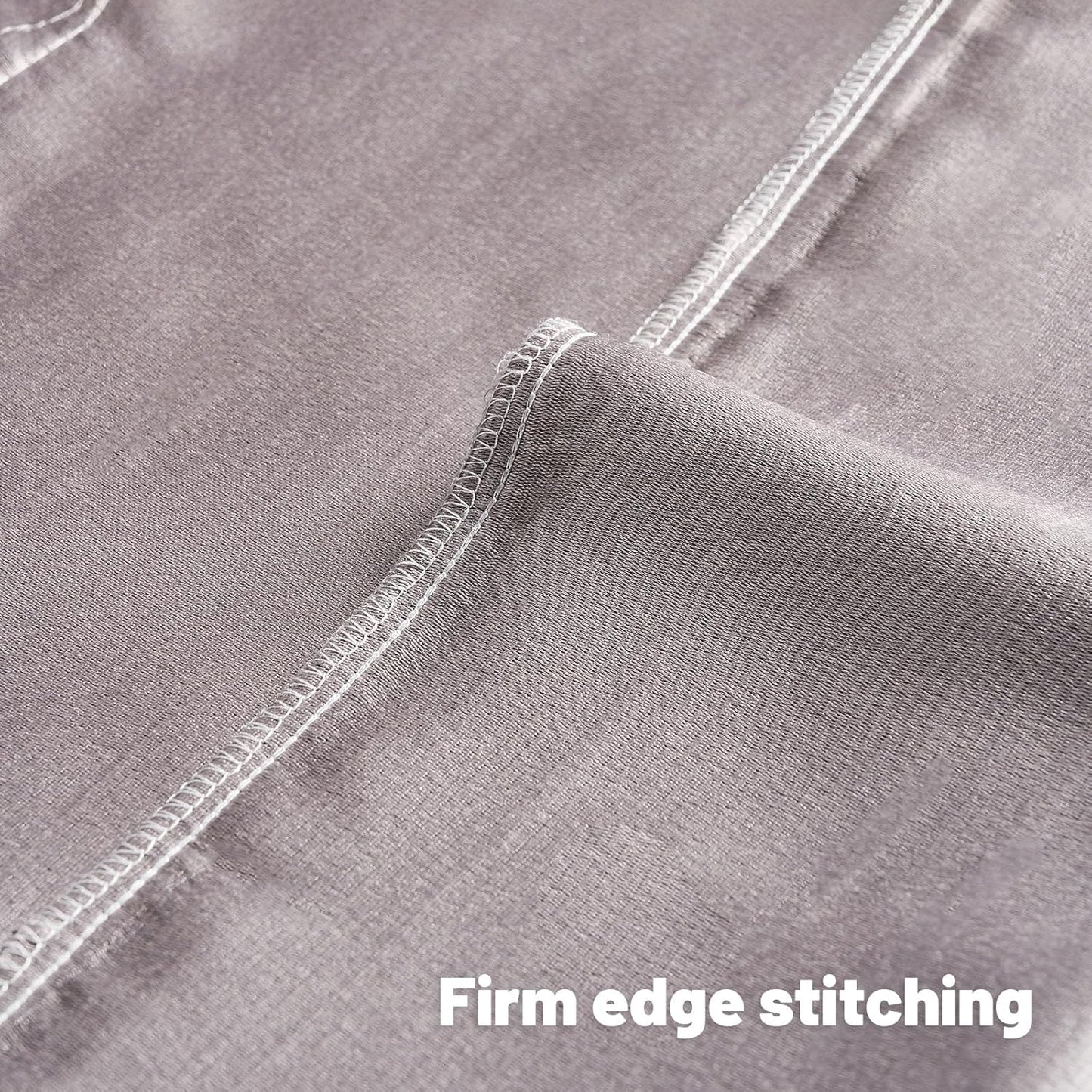 FUTEI Grey Chenille Decorative Throw Pillow Covers 26x26 Inch Set of 2,Soft Embossed Striped Textured Euro Pillow Shams,Modern Home Decor for Couch Bed Living Room