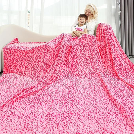 Warm Blanket Pink Soft Blankets King Size Soft Throw Blankets for Bed
