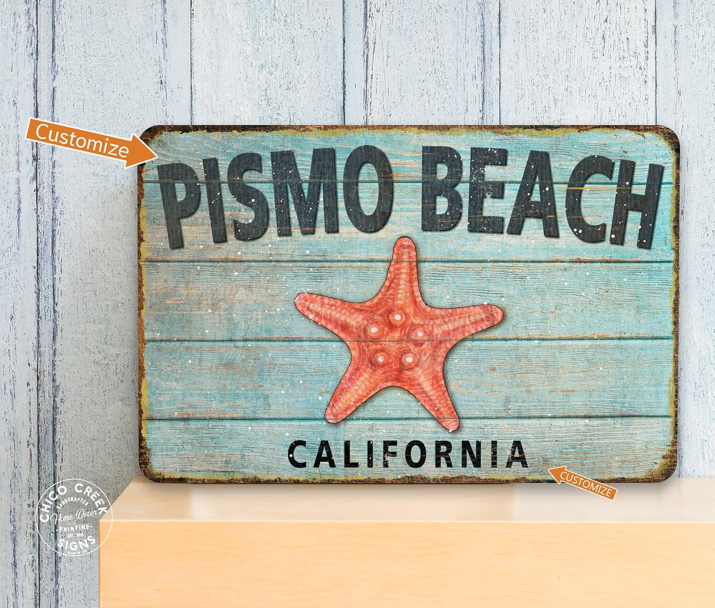 Custom Beach Sign Beach Decor BeachHouse Your Words Here Seaside Ocean Decorations Beachtown Nautical Home Wall Gifts 208122002010