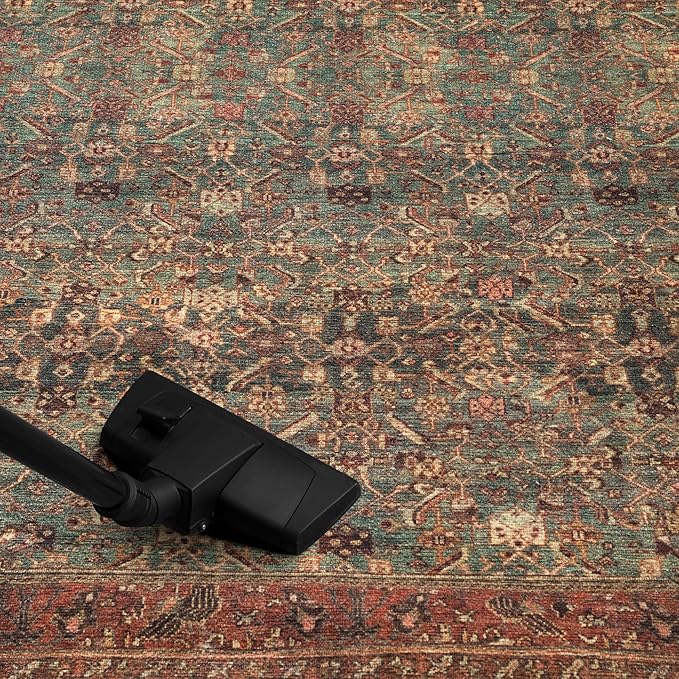 Keen Home Design 2x7 Rug - Machine Washable Runner Rug with Non-Slip Backing, Ideal for Hallway, Entryway, Kitchen, Laundry Room - Vintage, Easy Clean, Durable, Low Pile Rug - (2'6" x 7')