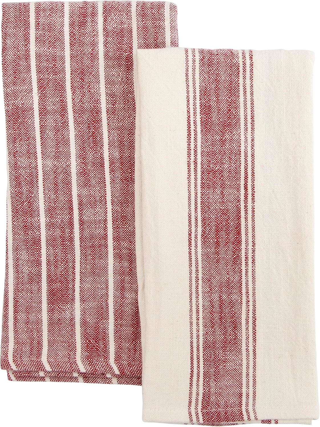 KAF Home Natural Rustic Farmhouse Slubbed Kitchen Towel | 100% Cotton Dish Towel, 18 x 28 Inches | Soft and Absorbent (Wine, 18 x 28-4 Pack)