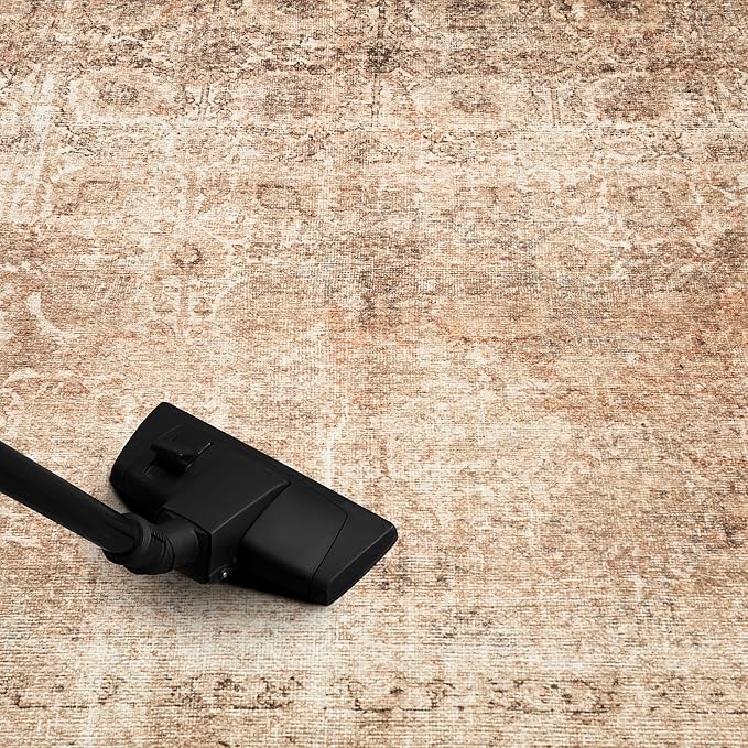 Keen Home Design 2x12 Rug - Machine Washable Runner Rug with Non-Slip Backing, Ideal for Hallway, Entryway, Kitchen, Laundry Room - Vintage, Easy Clean, Durable, Low Pile - (2'6" x 12')