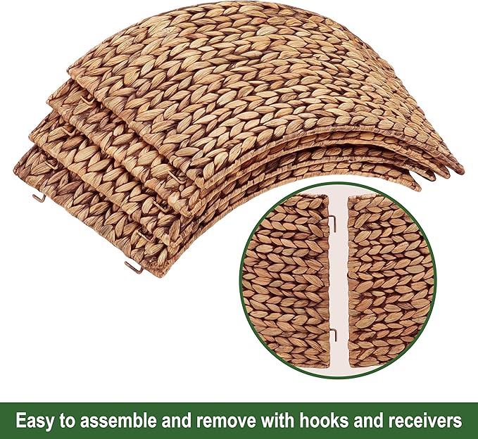 CENBOSS Rattan Christmas Tree Collar, Wicker Tree Skirt & Stand Base Cover (Brown Wash, 30 inch)