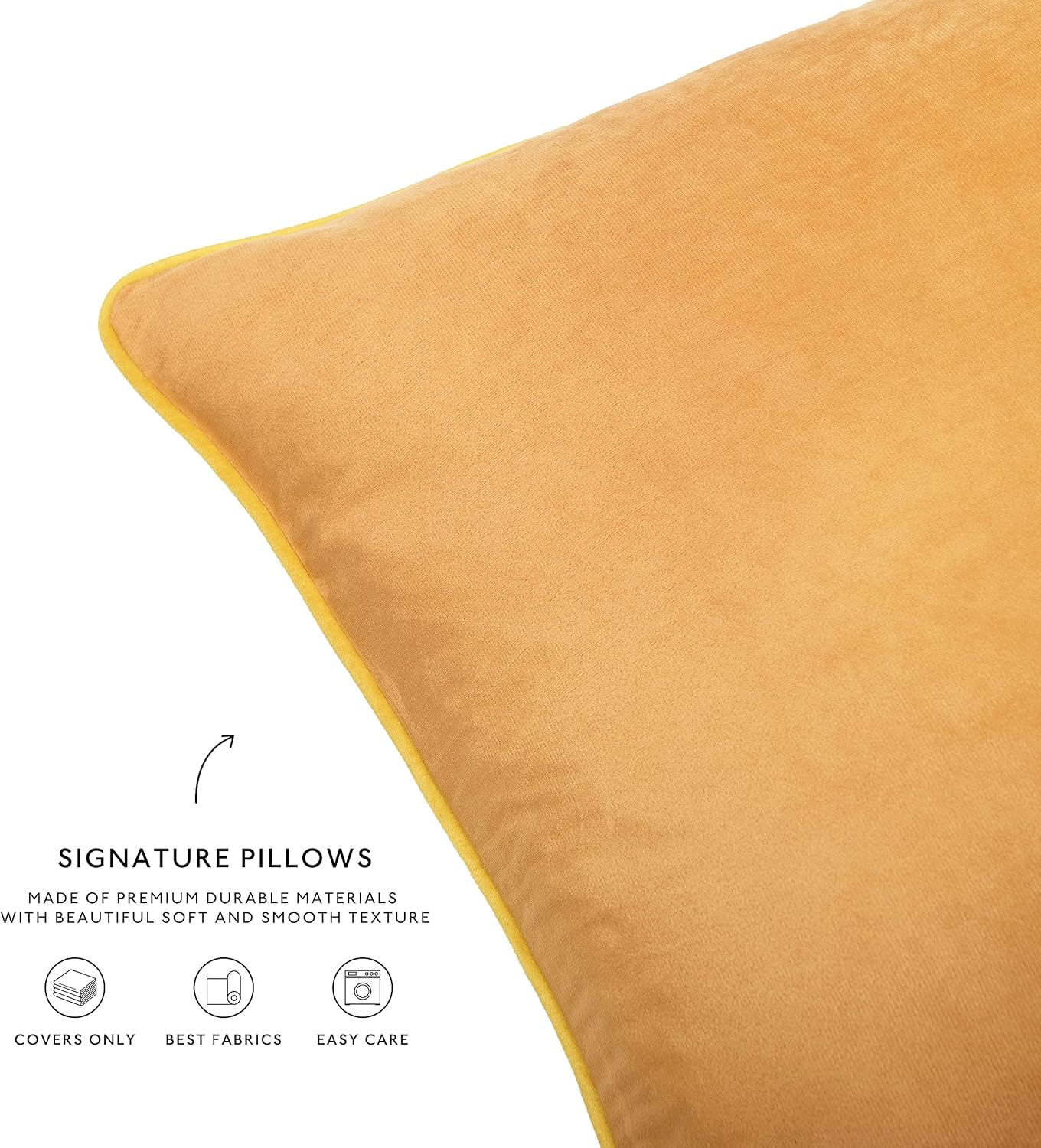 MONDAY MOOSE Decorative Throw Pillow Covers Cushion Cases, Set of 4 Soft Velvet Modern Double-Sided Designs, Mix and Match for Home Decor, Pillow Inserts Not Included (12x20 inch, Yellow/Pink)