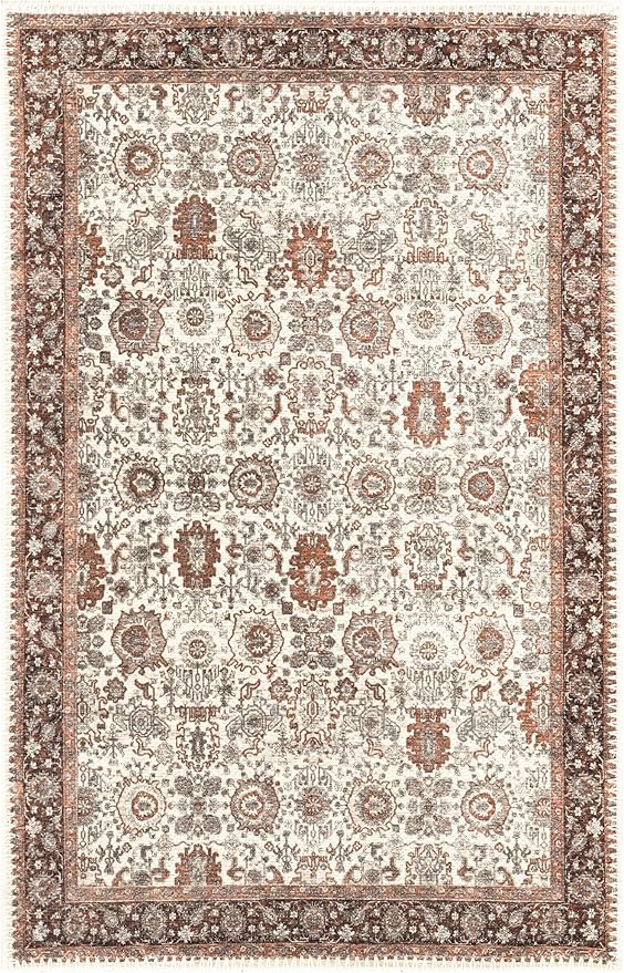 Keen Home Design 2x3 Rug - Machine Washable Entry Rug with Non-Slip Backing, Ideal for Enteryway, Kitchen, Bathroom, Laundry Room - Vintage, Easy Clean, Durable, Low Pile - (2' x 3')