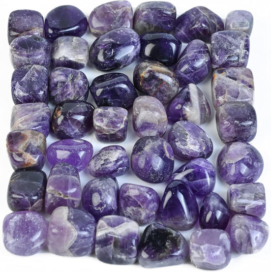 Crocon 1LB amethyst Tumbled crystals and healing stones Kit for Reiki Healing Crystal purple Polished tumble stones Chakra Balancing meditation Reiki Gifts women men DIY Home Decor Size : 20-25 mm