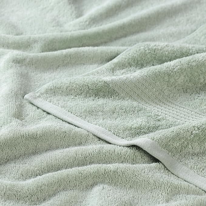 Superior Egyptian Cotton 8-Piece Hand Towel Set, Towel Basics For Quick Dry, Absorbent Small Towels, Facial, Spa, Kitchen, Bathroom Essentials, Apartment, Guest Bath, Soft, Washcloth, Sage